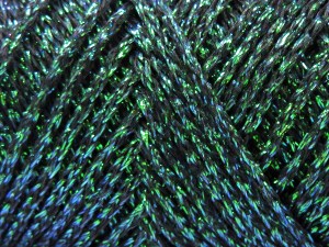 Fiber Content 100% Metallic Lurex, Brand Ice Yarns, Green, Blue, Black, fnt2-84725
