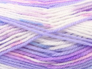 The gauge we given is for 3.5 mm knitting needles. Fiber Content 100% Acrylic, White, Pink Shades, Lilac Shades, Brand Ice Yarns, Blue Shades, fnt2-84903