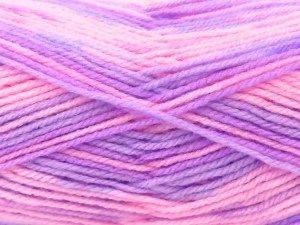The gauge we given is for 3.5 mm knitting needles. Fiber Content 100% Acrylic, Pink Shades, Lilac Shades, Brand Ice Yarns, fnt2-84904