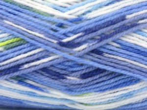 The gauge we given is for 3.5 mm knitting needles. Fiber Content 100% Acrylic, White, Brand Ice Yarns, Green Shades, Blue Shades, fnt2-84905