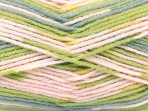 The gauge we given is for 3.5 mm knitting needles. Fiber Content 100% Acrylic, Yellow, Light Pink, Brand Ice Yarns, Green Shades, fnt2-84906
