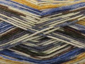 The gauge we given is for 3 mm knitting needles. Fiber Content 75% Superwash Wool, 25% Polyamide, Brand Ice Yarns, Grey Shades, Gold, Brown Shades, Black, fnt2-84939