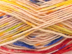 The gauge we given is for 3 mm knitting needles. Fiber Content 75% Superwash Wool, 25% Polyamide, Rainbow, Brand Ice Yarns, fnt2-84945