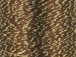 Fiber Content 91% Polyester, 9% Metallic Lurex, Brand Ice Yarns, Gold, Brown, fnt2-84949