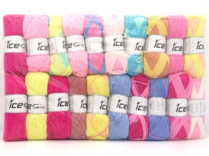 Self Striping Yarns In this list; you see most recent 50 mixed lots. <br> To see all <a href=&amp/mixed_lots/o/4#list&amp>CLICK HERE</a> (Old ones have much better deals)<hr> Brand Ice Yarns, fnt2-84996