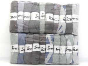Self Striping Yarns In this list; you see most recent 50 mixed lots. <br> To see all <a href=&amp/mixed_lots/o/4#list&amp>CLICK HERE</a> (Old ones have much better deals)<hr> Brand Ice Yarns, fnt2-85002