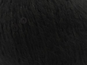 Fiber Content 80% Acrylic, 5% Paillette, 15% Mohair, Brand Ice Yarns, Black, fnt2-85051