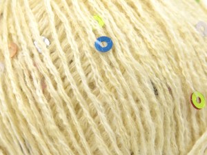 Fiber Content 80% Acrylic, 5% Paillette, 15% Mohair, Brand Ice Yarns, Cream, fnt2-85052