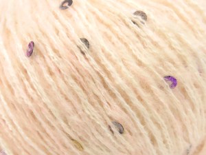 Fiber Content 80% Acrylic, 5% Paillette, 15% Mohair, Powder Pink, Brand Ice Yarns, fnt2-85053