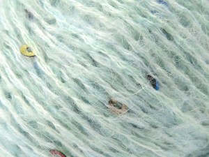 Fiber Content 75% Acrylic, 5% Paillette, 5% Wool, 15% Mohair, Water Green, Brand Ice Yarns, fnt2-85058