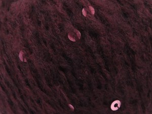 Fiber Content 75% Acrylic, 5% Paillette, 5% Wool, 15% Mohair, Maroon, Brand Ice Yarns, fnt2-85062
