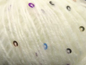 Fiber Content 80% Acrylic, 5% Paillette, 15% Mohair, White, Brand Ice Yarns, fnt2-85063