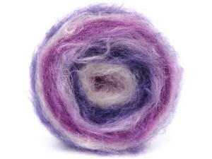 Fiber Content 65% Acrylic, 5% Polyamide, 15% Mohair, 15% Polyester, Purple Shades, Brand Ice Yarns, Ecru, fnt2-85066