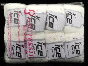 Mohair Paillette Yarns In this list; you see most recent 50 mixed lots. <br> To see all <a href=&amp/mixed_lots/o/4#list&amp>CLICK HERE</a> (Old ones have much better deals)<hr> Fiber Content 80% Acrylic, 5% Paillette, 15% Mohair, Brand Ice Yarns, fnt2-85073