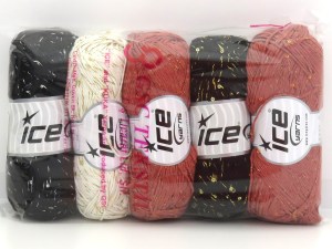 Natural Cotton Paillette Yarns In this list; you see most recent 50 mixed lots. <br> To see all <a href=&amp/mixed_lots/o/4#list&amp>CLICK HERE</a> (Old ones have much better deals)<hr> Fiber Content 85% Cotton, 5% Paillette, 10% Metallic Lurex, Brand Ice Yarns, fnt2-85132