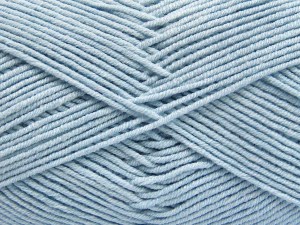 The gauge we given is for 4 mm knitting needles. Fiber Content 50% Acrylic, 50% Cotton, Brand Ice Yarns, Baby Blue, fnt2-85144