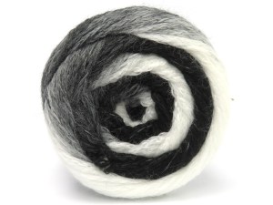 Fiber Content 80% Acrylic, 10% Polyamide, 10% Wool, White, Brand Ice Yarns, Grey, Black, fnt2-85158