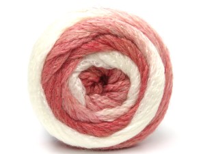 Fiber Content 80% Acrylic, 10% Wool, 10% Polyamide, White, Salmon Shades, Brand Ice Yarns, fnt2-85161