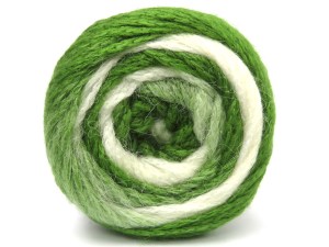 Fiber Content 80% Acrylic, 10% Wool, 10% Polyamide, White, Brand Ice Yarns, Green Shades, fnt2-85162