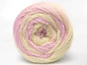 Fiber Content 80% Acrylic, 10% Wool, 10% Polyamide, Pink Shades, Brand Ice Yarns, Cream, fnt2-85164