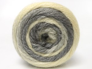Fiber Content 80% Acrylic, 10% Polyamide, 10% Wool, Brand Ice Yarns, Grey Shades, Cream, fnt2-85165