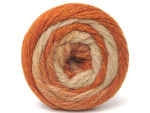 Fiber Content 80% Acrylic, 10% Polyamide, 10% Wool, Orange Shades, Brand Ice Yarns, Beige, fnt2-85171