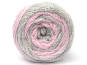 Fiber Content 80% Acrylic, 10% Polyamide, 10% Wool, Brand Ice Yarns, Grey Shades, Baby Pink, fnt2-85175