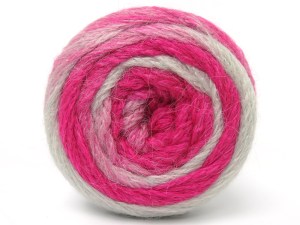 Fiber Content 80% Acrylic, 10% Wool, 10% Polyamide, Brand Ice Yarns, Grey, Fuchsia, fnt2-85176