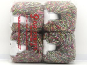 Mixed Lot Multicolor Wool Varicolor Worsted Yarns