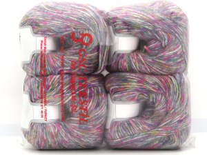Mixed Lot Multicolor Wool Varicolor Worsted Yarns