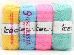 Mixed Lot Multicolor Plain Yarns