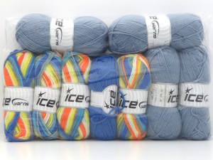 Mixed Lot Multicolor Acrylic Yarns