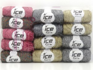 Mixed Lot Multicolor Gleamy Yarns