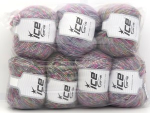 Mixed Lot Multicolor Wool Varicolor Worsted Yarns