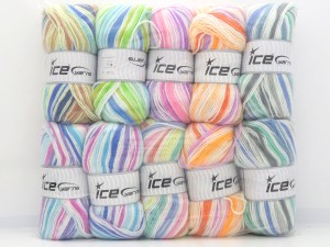 Mixed Lot Multicolor GumBall Yarns