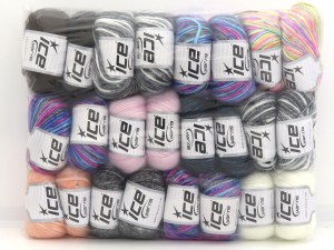Mixed Lot Multicolor Picasso Yarns