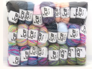 Mixed Lot Multicolor Picasso Yarns
