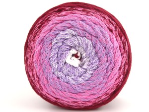 Macrame Cotton Magic Light Lilac, White, Pink, Burgundy