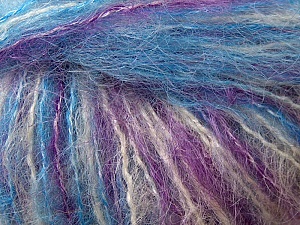 Mohair Classic Lilac, Blue, White