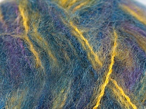 Mohair Classic Blue, Purple, Yellow
