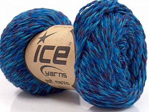 Soft Merino Blue, Turquoise, Maroon