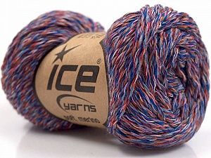 Soft Merino Blue, Brown, Red, White