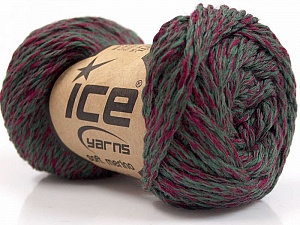Soft Merino Khaki, Green, Fuchsia