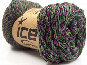 Soft Merino Fuchsia, Green Shades