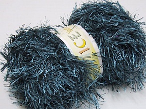 Eyelash 100gr Black, Sea Green