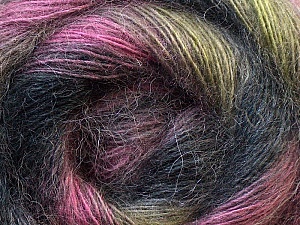 Angora Color Çok renkli Yeşil Fuşya Siyah