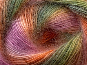 Angora Color Sarı Pembe Turuncu Çok renkli Yeşil