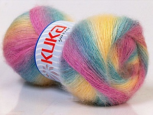 Angora Color Sarı Pembe Çok renkli Mavi