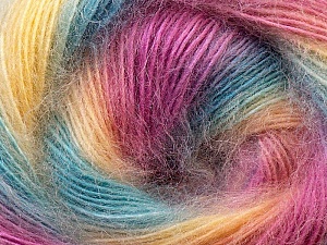 Angora Color Sarı Pembe Çok renkli Mavi