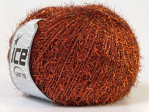 Closeout Yarns Sale Metallic Bakır Kahverengi